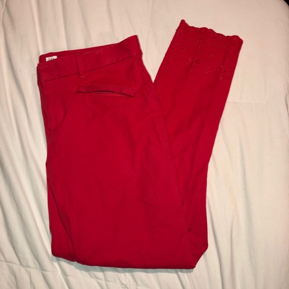 Skinny Ankle Bright Pink Pants - Picture 1 of 6